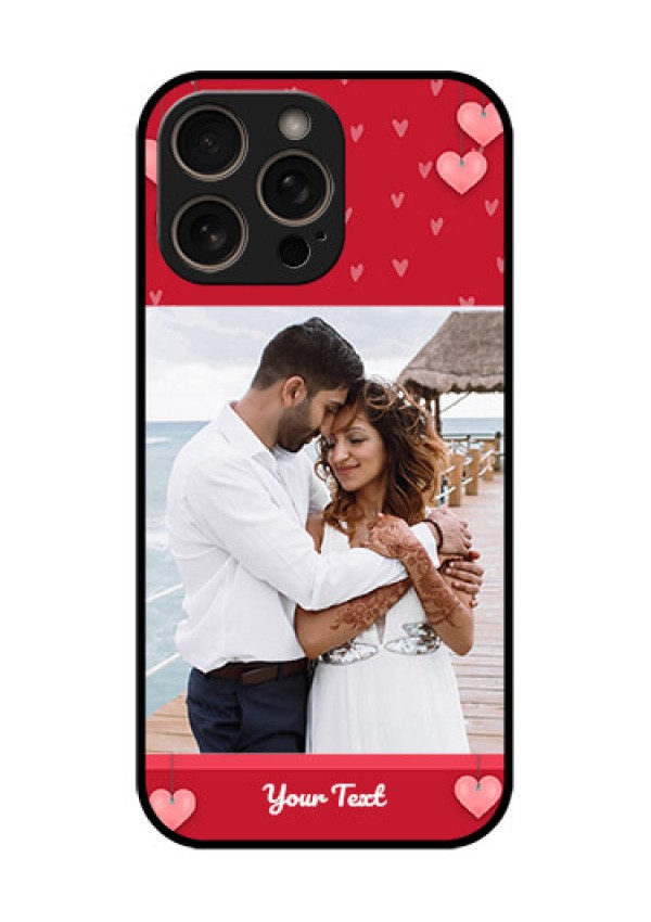 iPhone 16 Pro Custom Glass Phone Case - Valentines Day Design