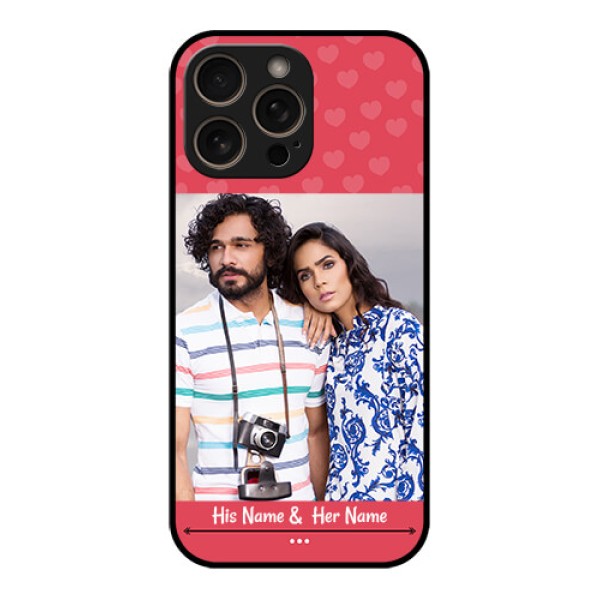 iPhone 16 Pro Custom Glass Phone Case - Simple Love Design