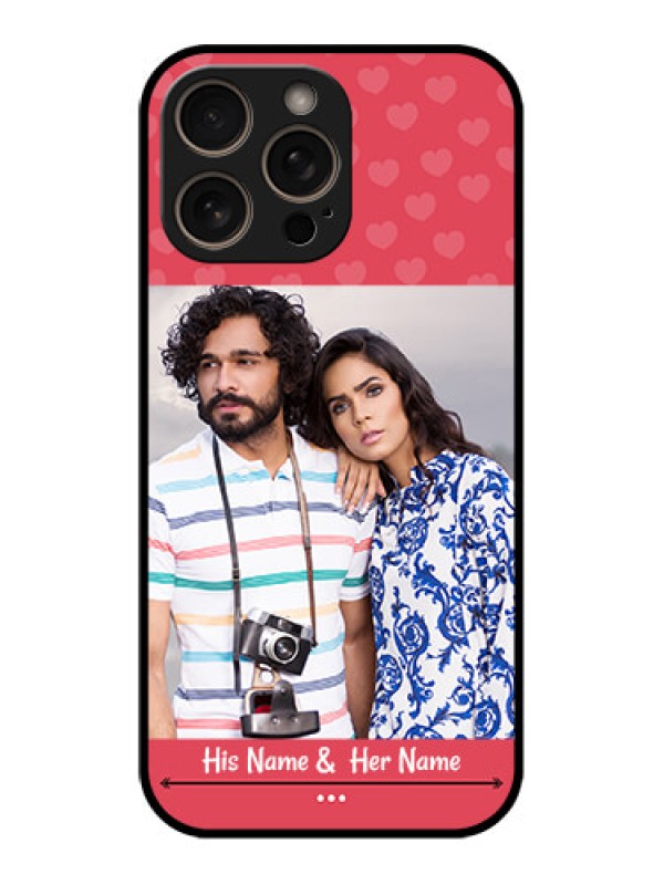 Custom iPhone 16 Pro Custom Glass Phone Case - Simple Love Design