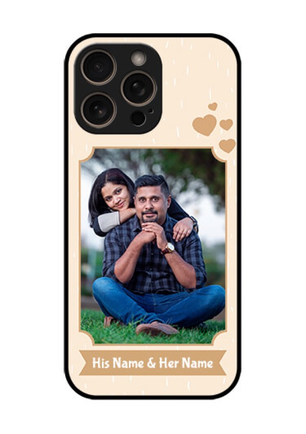 iPhone 16 Pro Custom Glass Phone Case - With Confetti Love Design