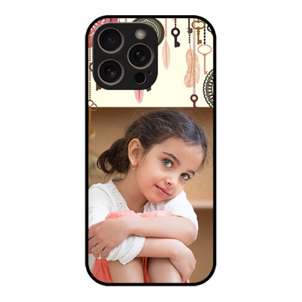 iPhone 16 Pro Custom Glass Phone Case - Boho Style Design
