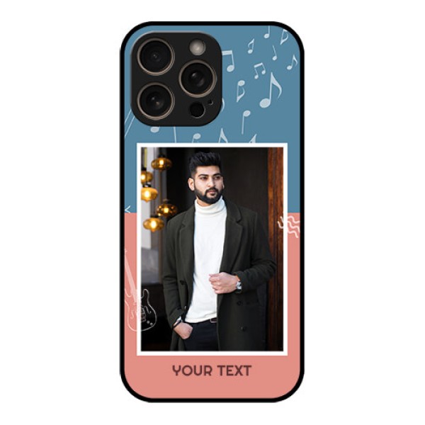 iPhone 16 Pro Custom Glass Phone Case - With Color Musical Note Design iPhone 16 Pro Custom Glass Phone Case - With Color Musical Note Design