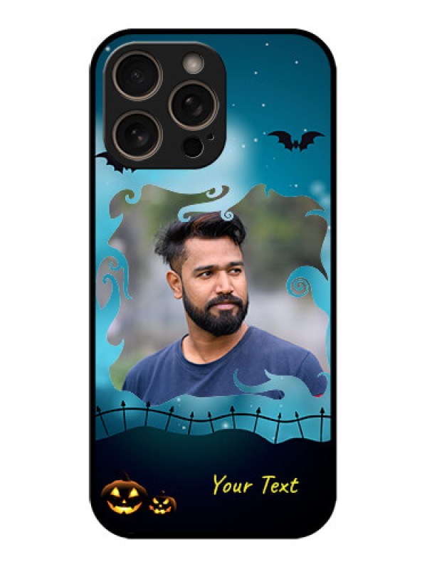 Custom iPhone 16 Pro Custom Glass Phone Case - Halloween Frame Design