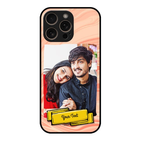iPhone 16 Pro Custom Glass Phone Case - Marble Texture Design