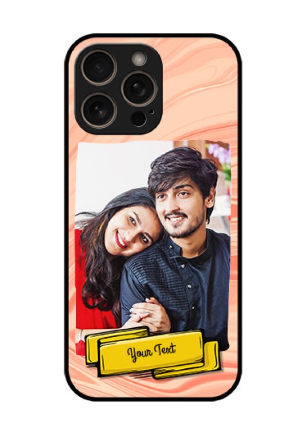 iPhone 16 Pro Custom Glass Phone Case - Marble Texture Design