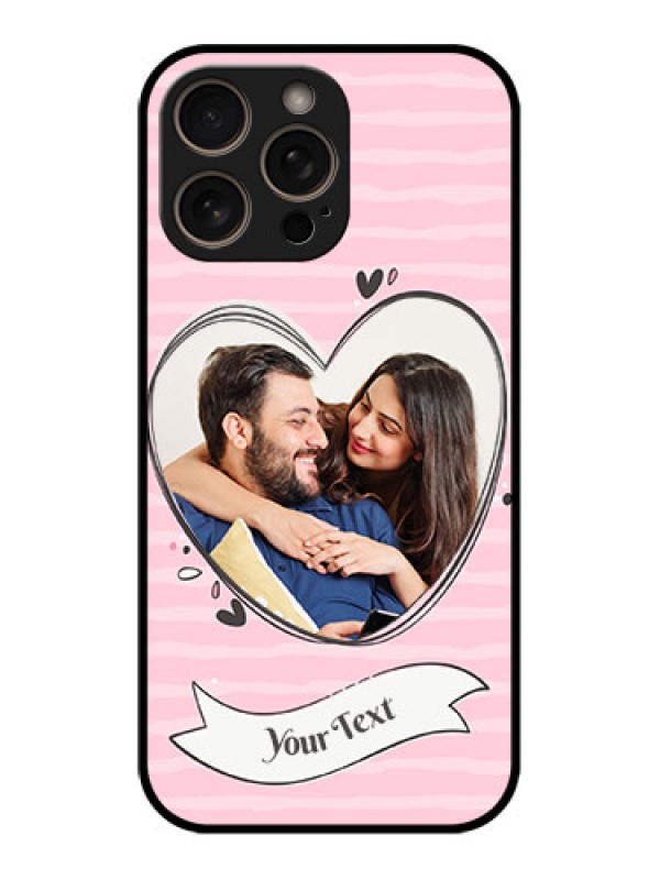 Custom iPhone 16 Pro Custom Glass Phone Case - Vintage Heart Design