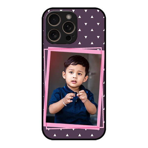 iPhone 16 Pro Custom Glass Phone Case - Triangle Pattern Dotted Design iPhone 16 Pro Custom Glass Phone Case - Triangle Pattern Dotted Design