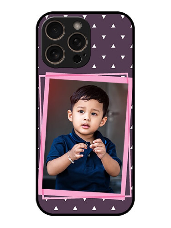 Custom iPhone 16 Pro Custom Glass Phone Case - Triangle Pattern Dotted Design