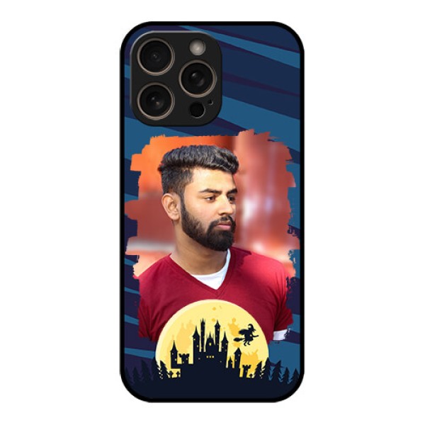 iPhone 16 Pro Custom Glass Phone Case - Halloween Witch Design