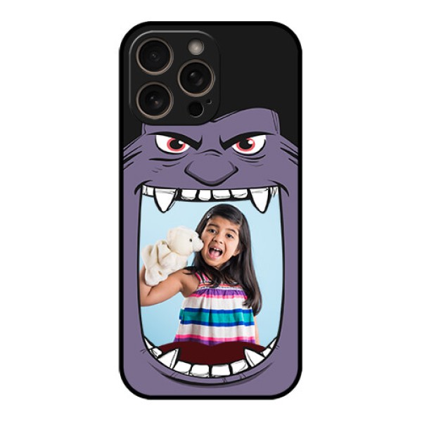 iPhone 16 Pro Custom Glass Phone Case - Angry Monster Design