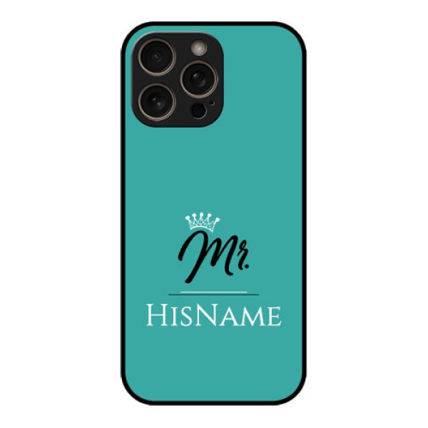 iPhone 16 Pro Custom Glass Phone Case - Mr With Name Design