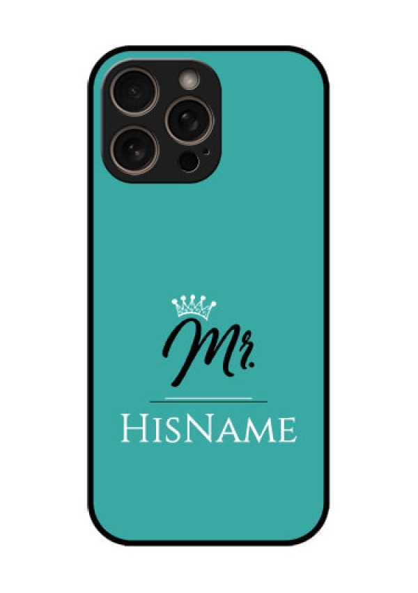 iPhone 16 Pro Custom Glass Phone Case - Mr With Name Design