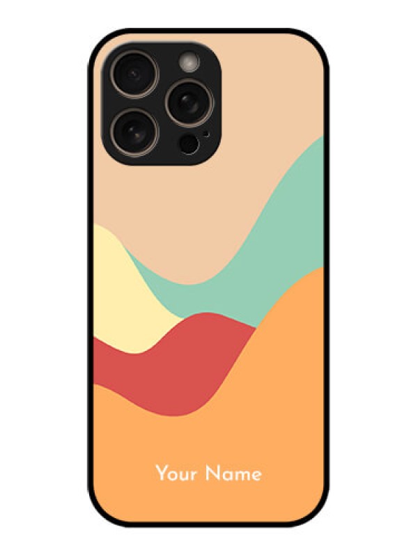 Custom iPhone 16 Pro Custom Glass Phone Case - Ocean Waves Multi - Colour Design