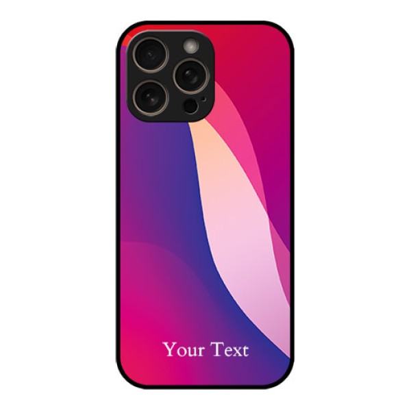 iPhone 16 Pro Custom Glass Phone Case - Digital Abstract Overlap Design