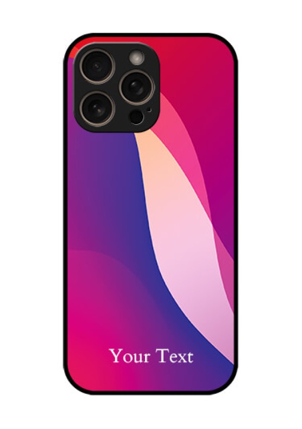 iPhone 16 Pro Custom Glass Phone Case - Digital Abstract Overlap Design