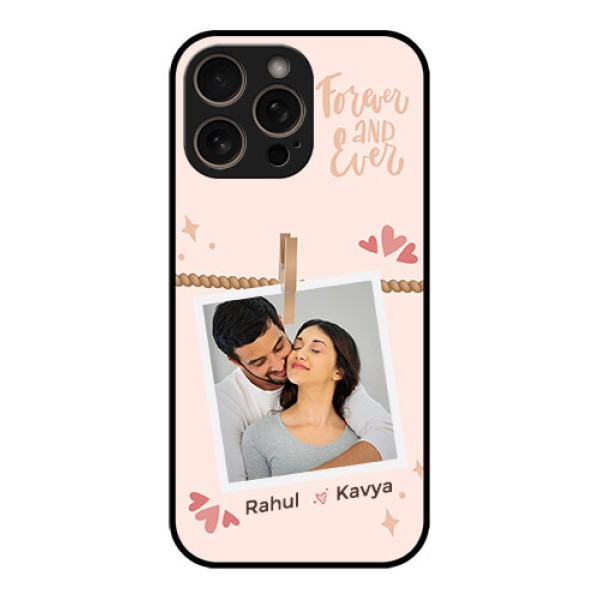 iPhone 16 Pro Custom Glass Phone Case - Forever And Ever Love Design iPhone 16 Pro Custom Glass Phone Case - Forever And Ever Love Design