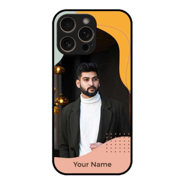 iPhone 16 Pro Custom Glass Phone Case - Tri - Coloured Overlay Design iPhone 16 Pro Custom Glass Phone Case - Tri - Coloured Overlay Design