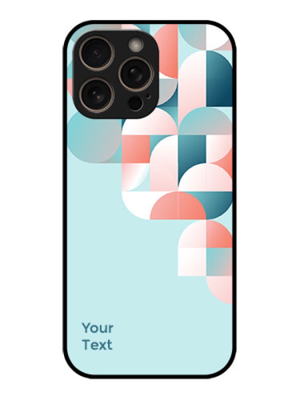 Custom iPhone 16 Pro Custom Glass Phone Case - Stylish Semi - Circle Pattern Design