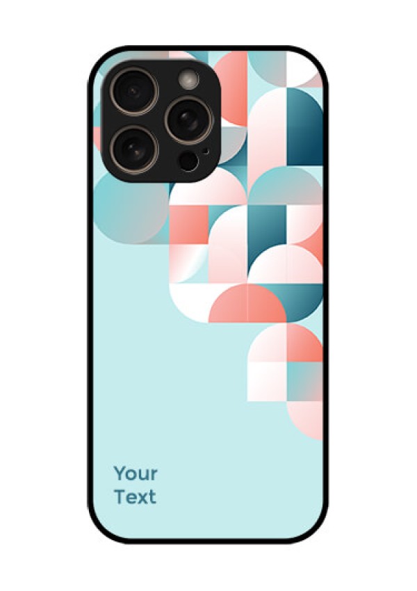 iPhone 16 Pro Custom Glass Phone Case - Stylish Semi - Circle Pattern Design