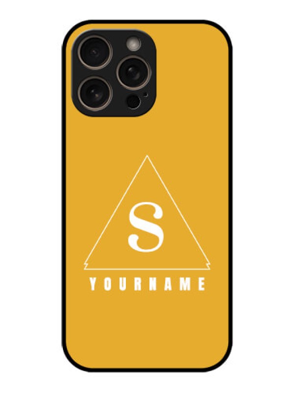 Custom iPhone 16 Pro Custom Glass Phone Case - Simple Triangle Design