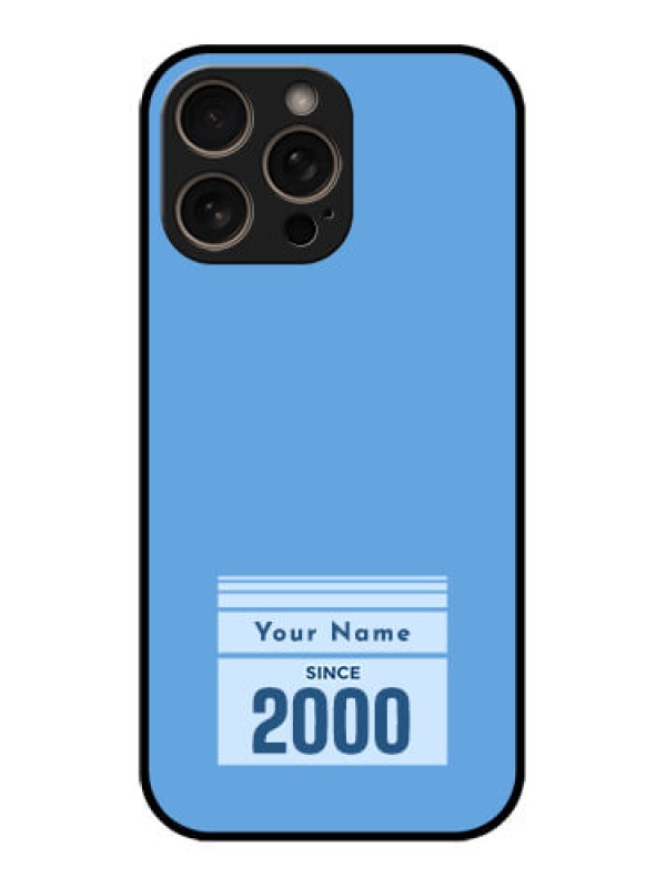 Custom iPhone 16 Pro Custom Glass Phone Case - Custom Year Of Birth Design