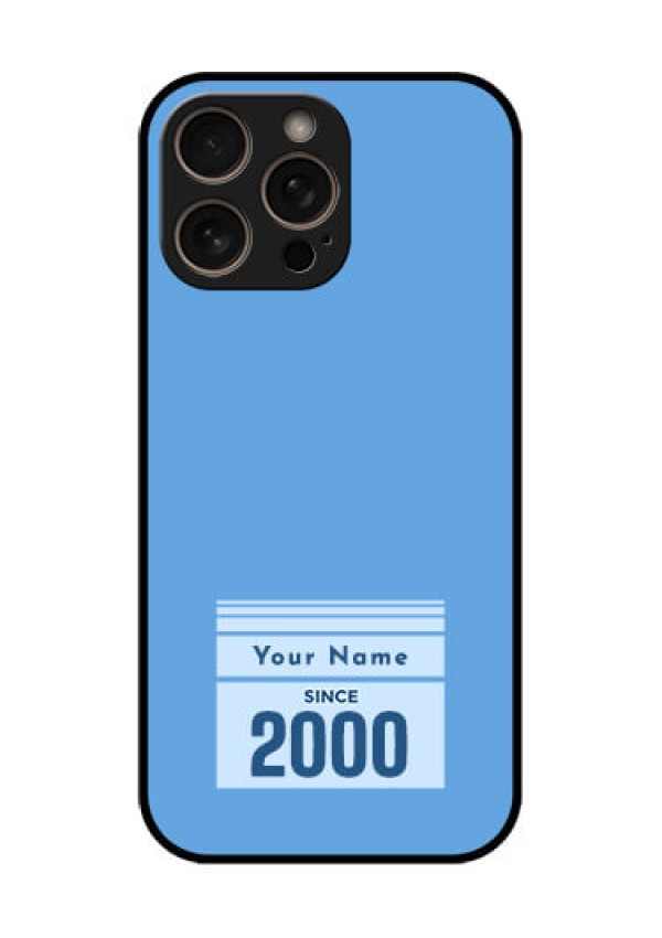 iPhone 16 Pro Custom Glass Phone Case - Custom Year Of Birth Design