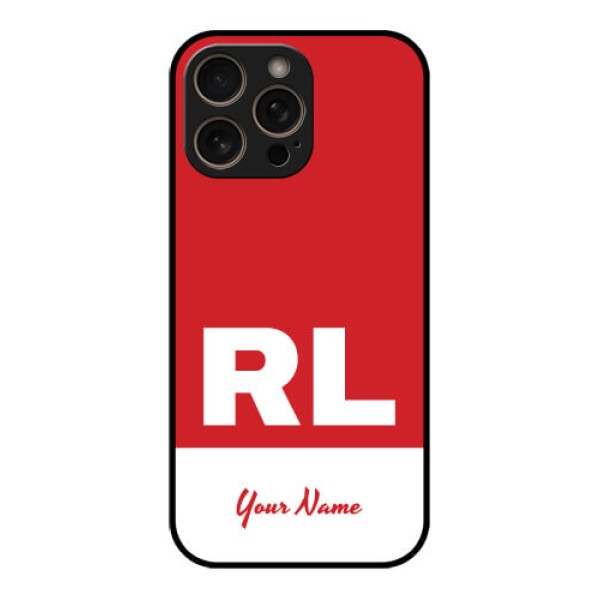 iPhone 16 Pro Custom Glass Phone Case - Dual Tone Custom Text Design iPhone 16 Pro Custom Glass Phone Case - Dual Tone Custom Text Design