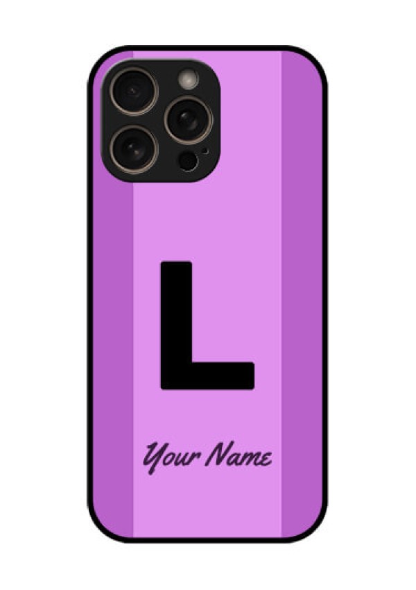 iPhone 16 Pro Custom Glass Phone Case - Tricolor Custom Text Design