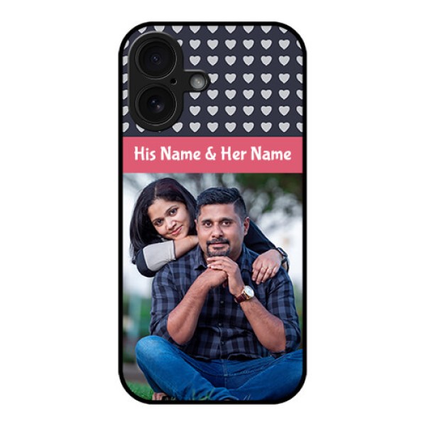 iPhone 16 Custom Glass Phone Case - Love Symbols Design