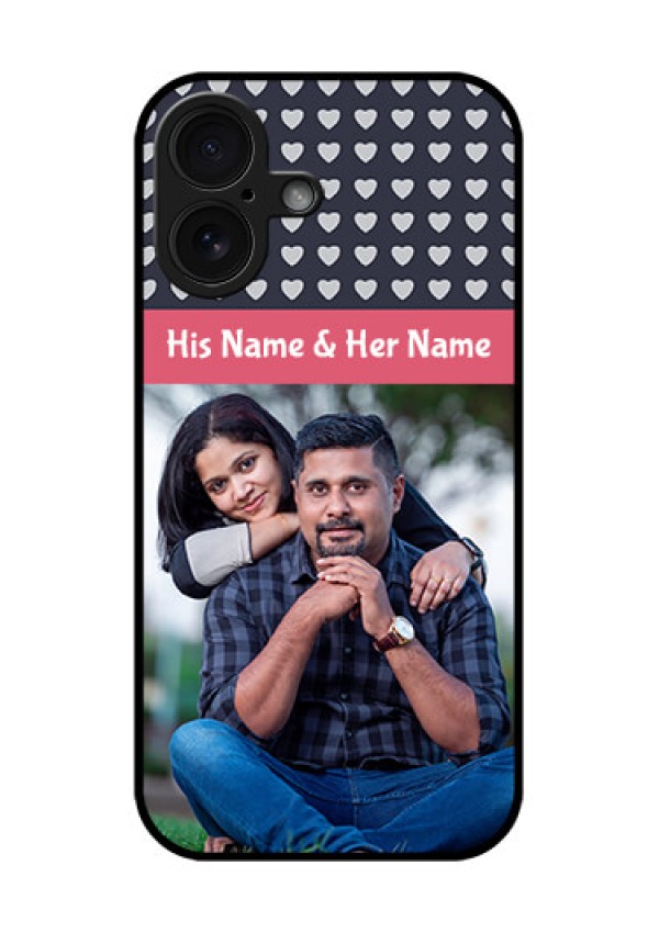 iPhone 16 Custom Glass Phone Case - Love Symbols Design