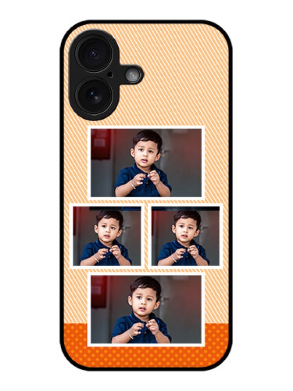 Custom iPhone 16 Custom Glass Phone Case - Bulk Photos Upload Design