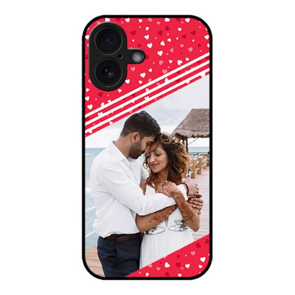 iPhone 16 Custom Glass Phone Case - Valentines Gift Design