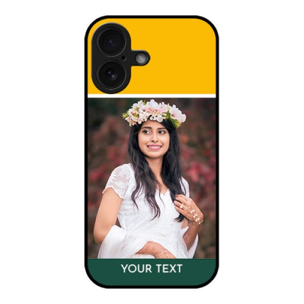 iPhone 16 Custom Glass Phone Case - Love You Design iPhone 16 Custom Glass Phone Case - Love You Design