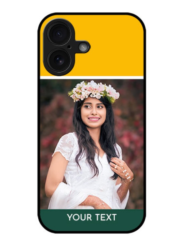 Custom iPhone 16 Custom Glass Phone Case - Love You Design