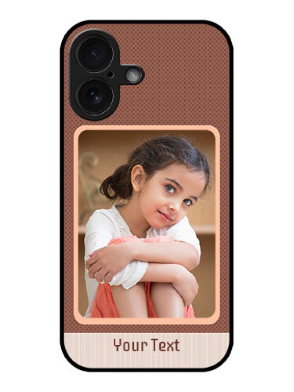 Custom iPhone 16 Custom Glass Phone Case - Simple Pic Upload Design