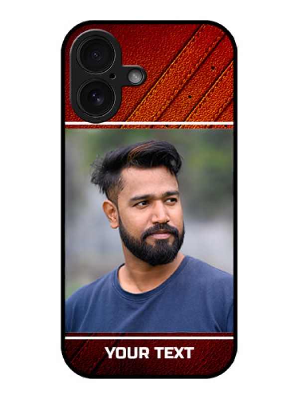 Custom iPhone 16 Custom Glass Phone Case - Leather Phone Case Design