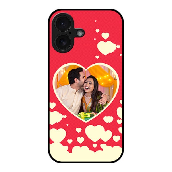 iPhone 16 Custom Glass Phone Case - Love Symbols Phone Cover Design