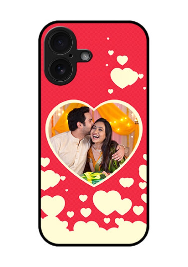 iPhone 16 Custom Glass Phone Case - Love Symbols Phone Cover Design