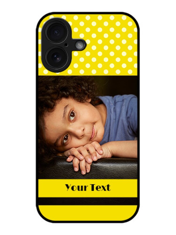 Custom iPhone 16 Custom Glass Phone Case - Bright Yellow Case Design
