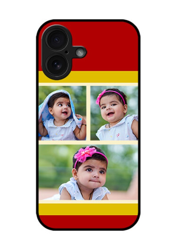 iPhone 16 Custom Glass Phone Case - Multiple Pic Upload Design