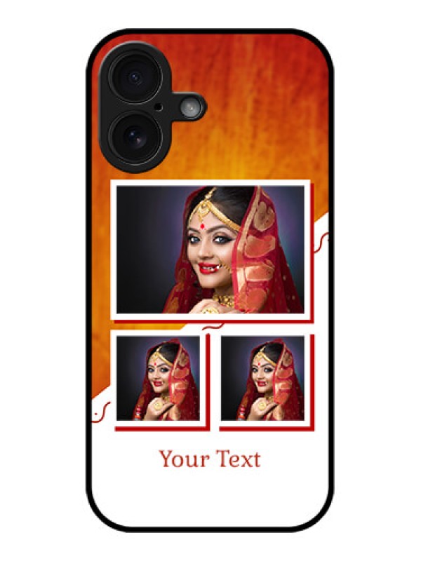 Custom iPhone 16 Custom Glass Phone Case - Wedding Memories Design