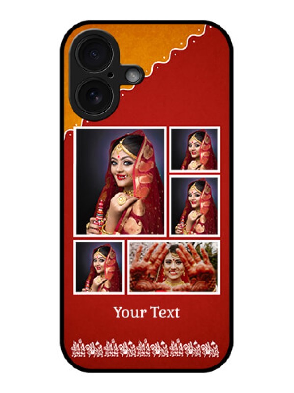 Custom iPhone 16 Custom Glass Phone Case - Wedding Pic Upload Design