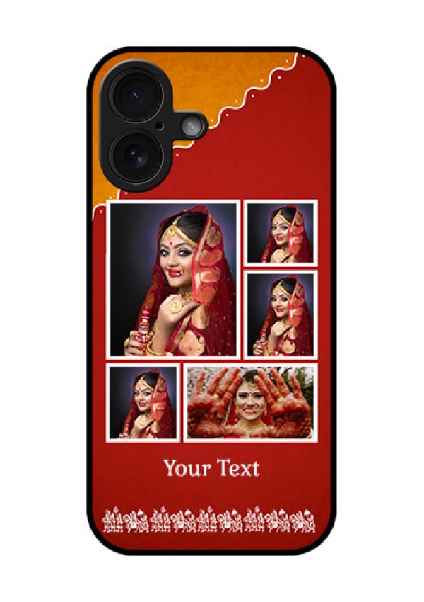 iPhone 16 Custom Glass Phone Case - Wedding Pic Upload Design