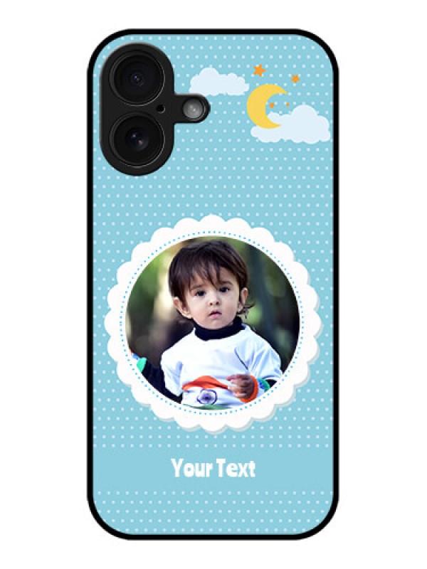 Custom iPhone 16 Custom Glass Phone Case - Violet Pattern Design