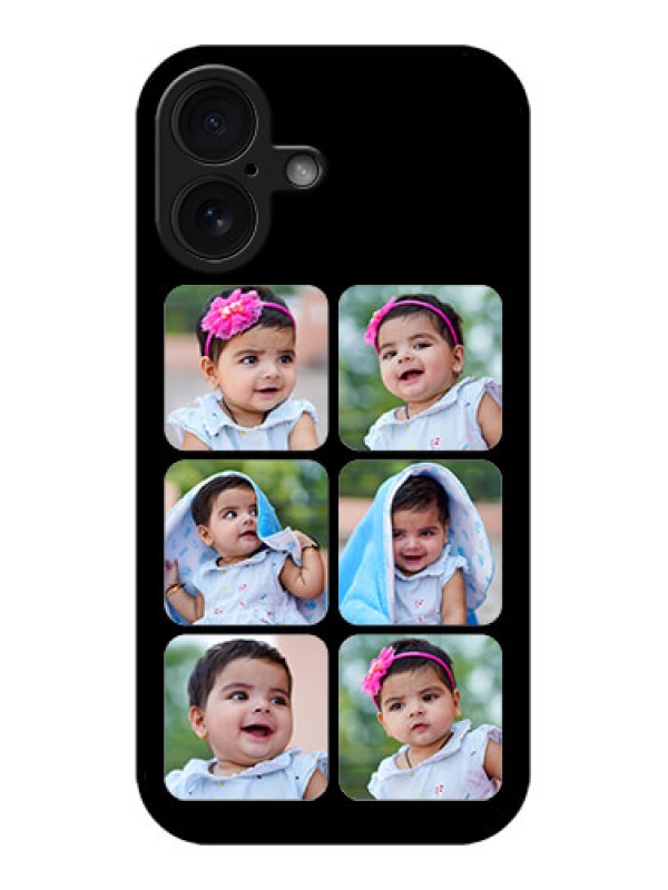 Custom iPhone 16 Custom Glass Phone Case - Multiple Pictures Design