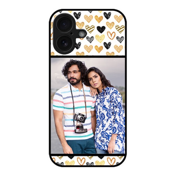 iPhone 16 Custom Glass Phone Case - Love Symbol Design
