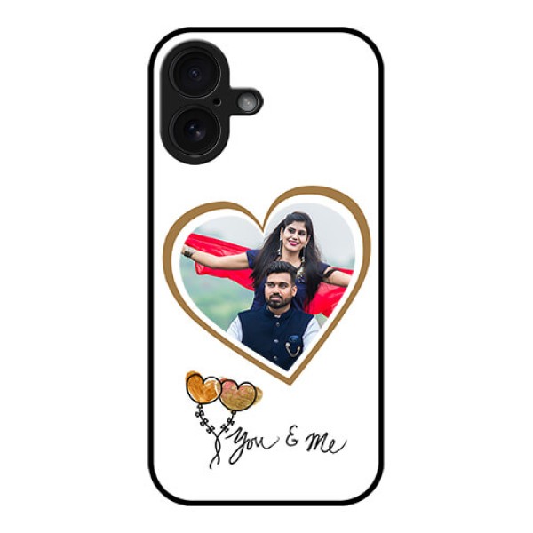 iPhone 16 Custom Glass Phone Case - You and Me Design