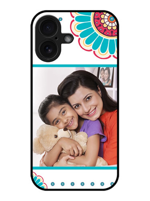 Custom iPhone 16 Custom Glass Phone Case - Flower Design