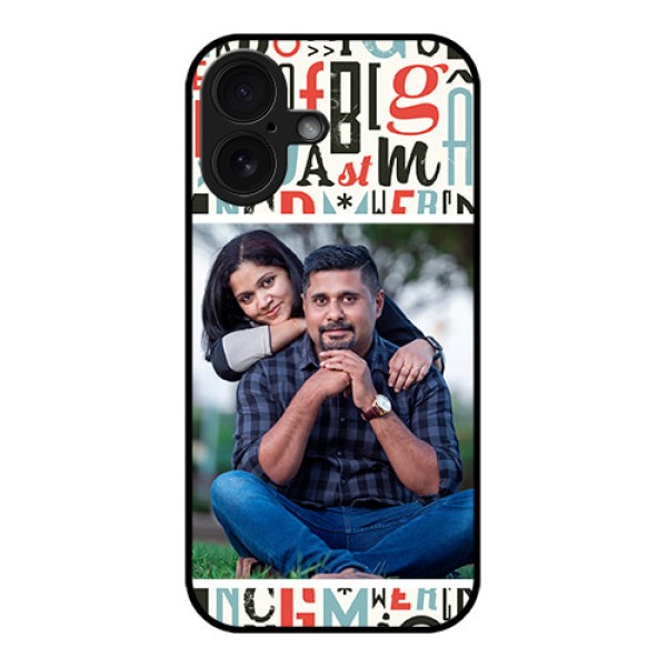 iPhone 16 Custom Glass Phone Case - Alphabet Design