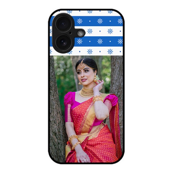 iPhone 16 Custom Glass Phone Case - Snow Pattern Design